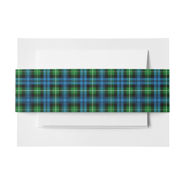 Bandeau De Faire-part Lamont Scottish Tartan Belly Band (Devant Example)