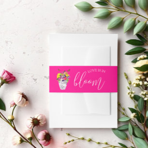 Bandeau De Faire-part L'amour dans la floraison Mariage