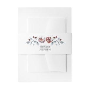 Bandeau De Faire-part L'aquarelle pourpre de prune fleurit le mariage