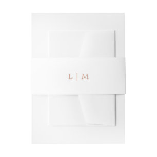 Bandeau De Faire-part Lauren Rose Gold Monogramme Mariage élégant