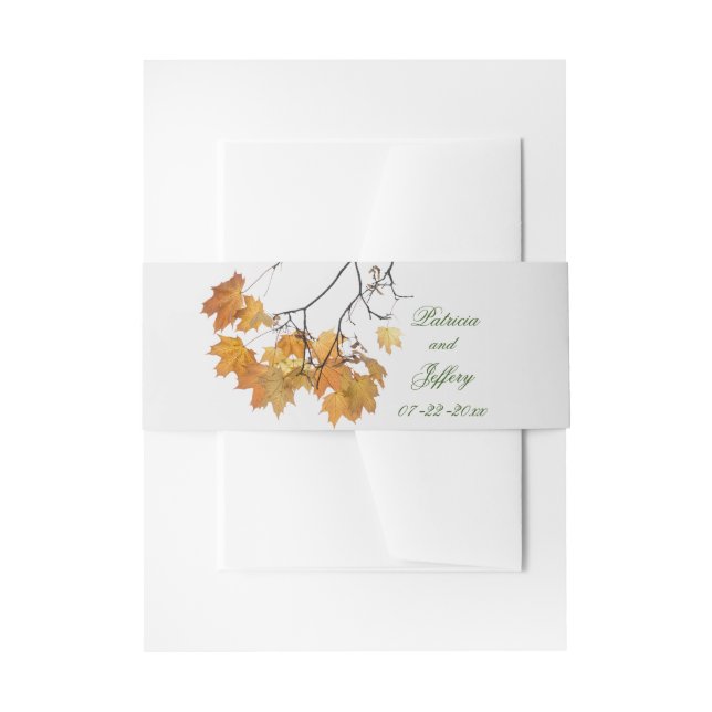 Bandeau De Faire-part L'automne artistique quitte le Mariage (Devant example)