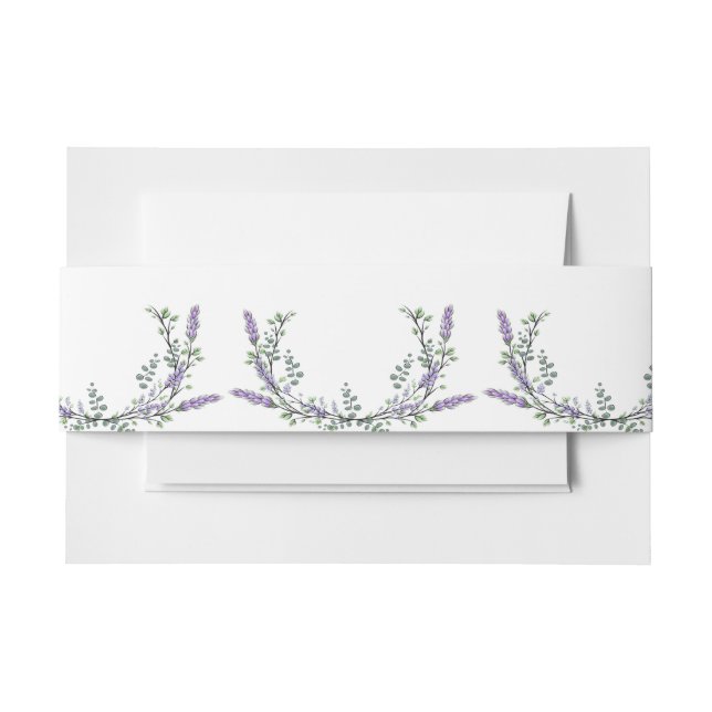 Bandeau De Faire-part Lavande et Eucalyptus (Devant Example)