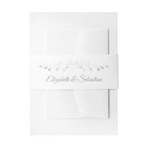 Bandeau De Faire-part Lavande Purple Argent Flourissant Mariage élégant