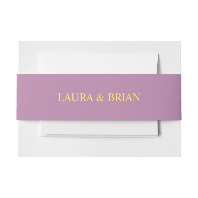 Bandeau De Faire-part Lavande, Roses et Lilacs, Mariage (Devant Example)