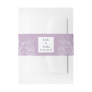 Bandeau De Faire-part lavande violette simple élégant Mariage moderne