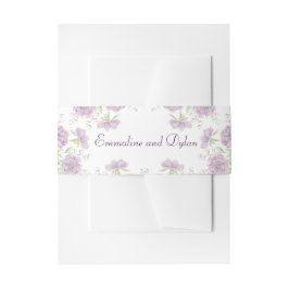 Bandeau De Faire-part Lavender Purple Rose Wedding