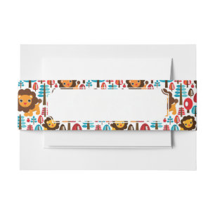 Bandeau De Faire-part le rétro lion mignon badine l'illustration
