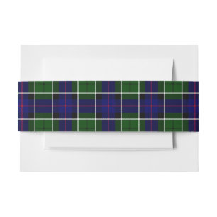 Bandeau De Faire-part Leslie Scottish Tartan Belly Band