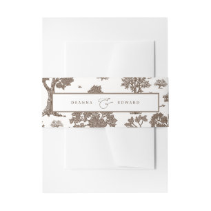 Bandeau De Faire-part LILLIE Elegant Mocha Mariage Brown