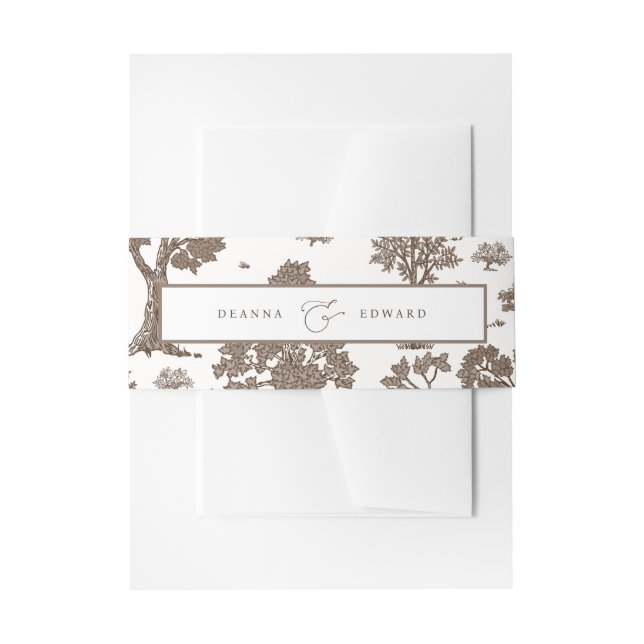 Bandeau De Faire-part LILLIE Elegant Mocha Mariage Brown (Devant example)