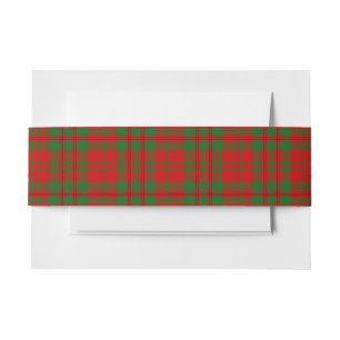Bandeau De Faire-part Livingston Scottish Tartan Belly Band