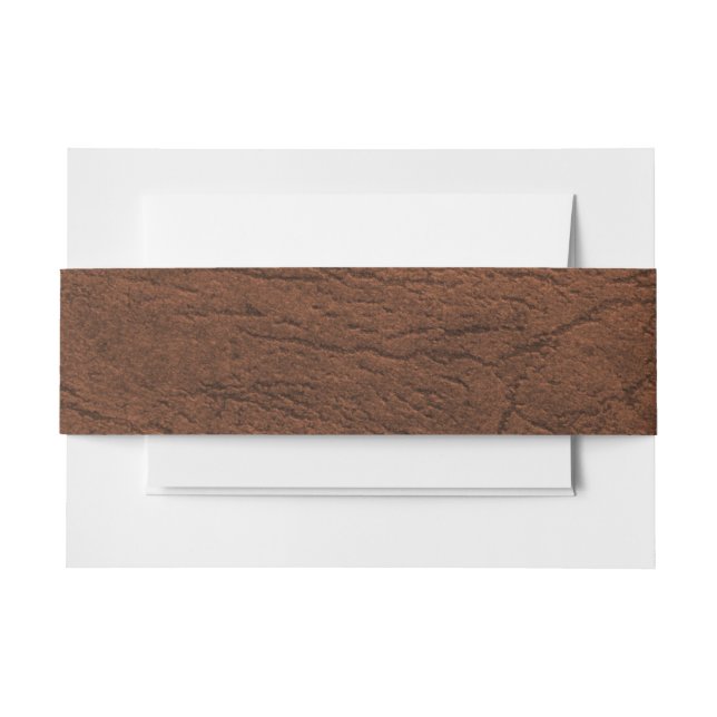 Bandeau De Faire-part Look en cuir Brown (Devant Example)