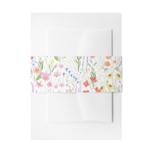 Bandeau De Faire-part Lumière de jardin Fond Fleurs sauvages Motif flora