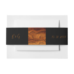 Bandeau De Faire-part luxueux animal en peau de serpent sauvage mariage