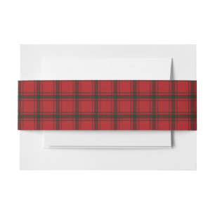 Bandeau De Faire-part MacDonald Sleet ModernTartan Invitation Belly Band