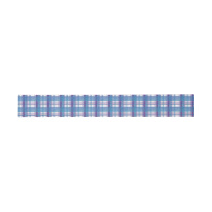 Bandeau De Faire-part Madras à carreaux bleus et violets