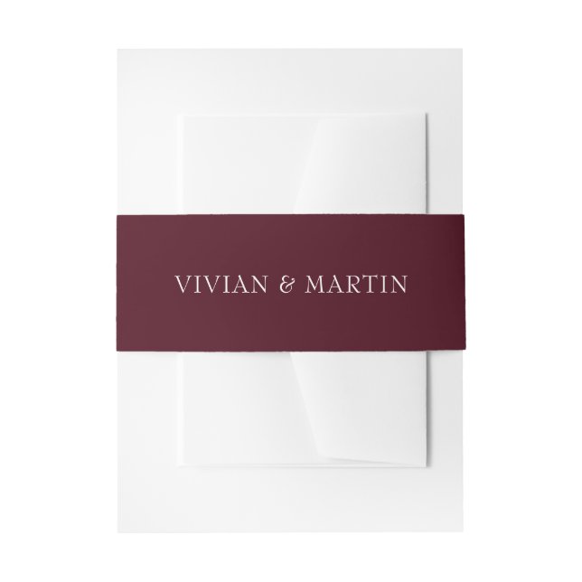 Bandeau De Faire-part Magnifique Burgundy Exemple (Devant example)