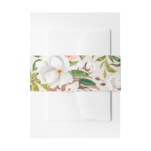 Bandeau De Faire-part Magnolia Belly Band Invitation de mariage envelopp
