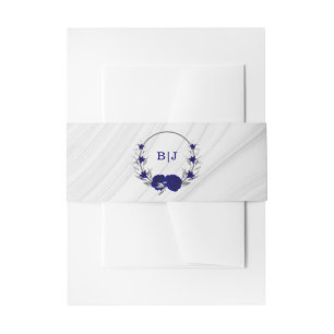 Bandeau De Faire-part marbre gris bleu argenté mariage