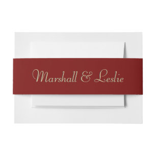 Bandeau De Faire-part Marcella and Gold