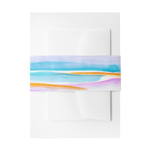 Bandeau De Faire-part Marée tropicale lignes mariage artistique abstrait