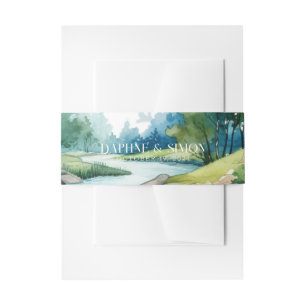 Bandeau De Faire-part Mariage à la Montagne Brumeuse