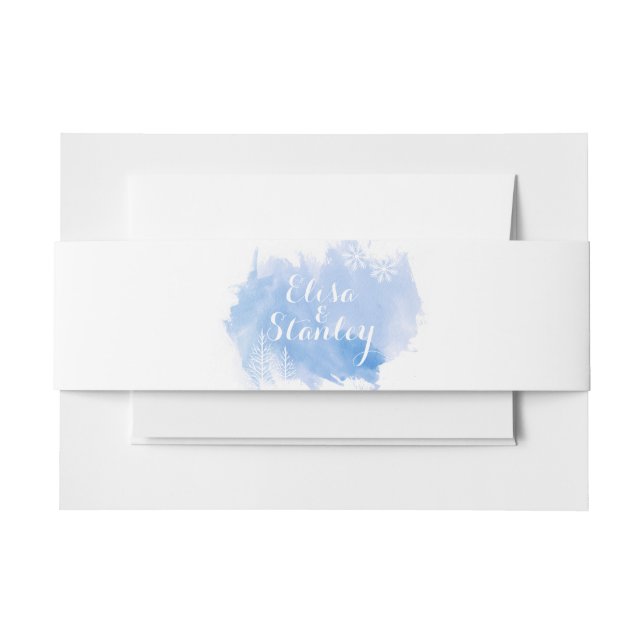 Bandeau De Faire-part Mariage abstrait d'aquarelle moderne (Devant Example)