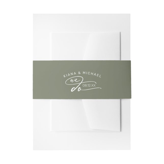 Bandeau De Faire-part Mariage Abstrait Paint Strokes Nous Do D886 (Devant example)