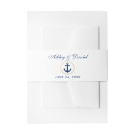 Bandeau De Faire-part Mariage Ancre bleu marine