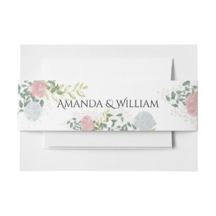 Bandeau De Faire-part Mariage aquarelle florale élégant