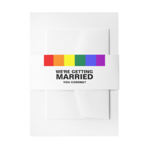 Bandeau De Faire-part Mariage Arc-en-ciel Gay Vous Venez