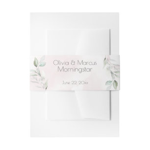 Bandeau De Faire-part Mariage   Argent Sage vert verdoyant