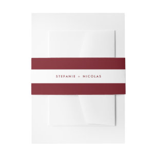 Bandeau De Faire-part Mariage aux Rayures Bourguignonnes et Blanches