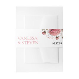 Bandeau De Faire-part Mariage Big Pink Blooms