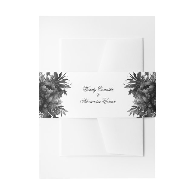 Bandeau De Faire-part Mariage blanc gothique classique (Devant example)