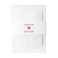 Mariage blanc personnalisé de noir rouge moderne