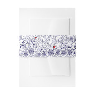 Bandeau De Faire-part Mariage Bleu Blanc