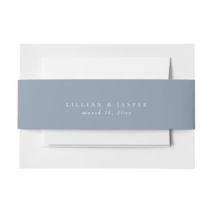 Bandeau De Faire-part Mariage bleu foncé couleur solide