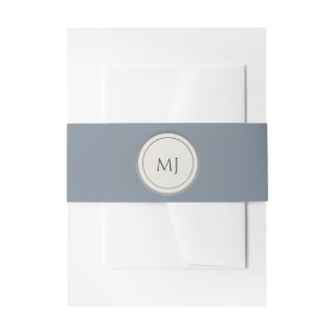 Bandeau De Faire-part Mariage bleu foncé simple et élégant