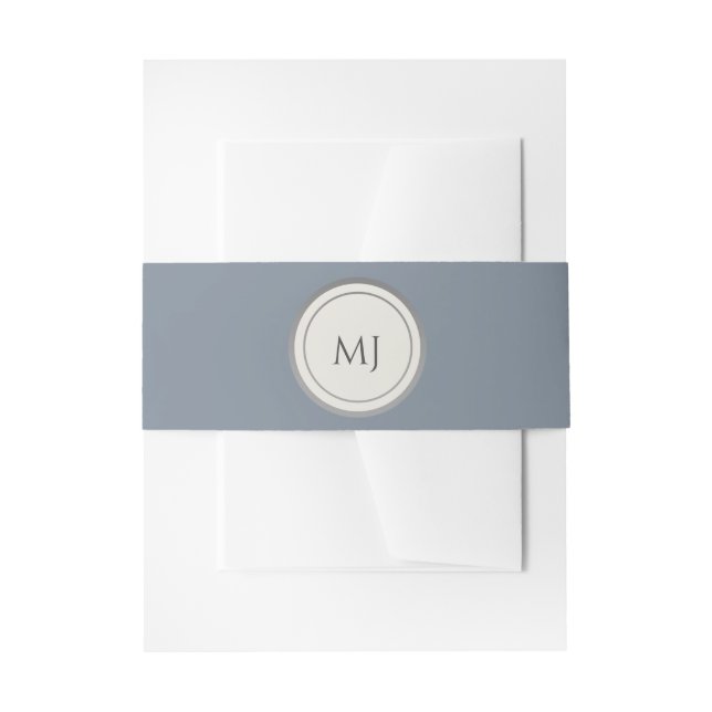 Bandeau De Faire-part Mariage bleu foncé simple et élégant (Devant example)