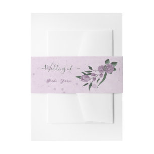 Bandeau De Faire-part mariage botanique de fleurs violettes romantique