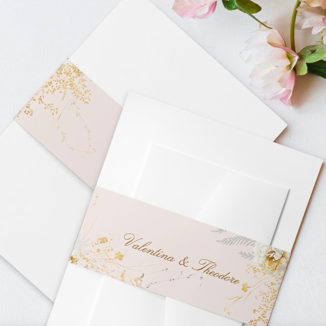 Bandeau De Faire-part mariage botanique romantique (Créateur téléchargé)