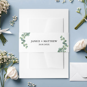 Bandeau De Faire-part Mariage Botanique Rustique au Eucalyptus