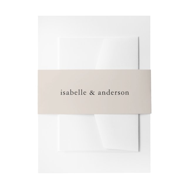 Bandeau De Faire-part Mariage Brown naturel simple (Devant example)