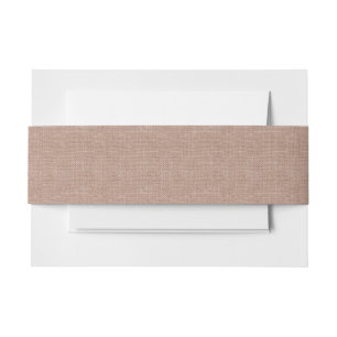 Bandeau De Faire-part Mariage brun brun toile bande ventre