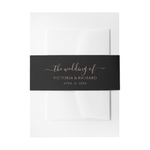 Bandeau De Faire-part Mariage Brun Foncé