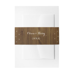 Bandeau De Faire-part Mariage campagnard rustique Invitation Bande de ve