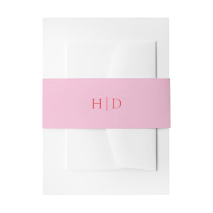 Bandeau De Faire-part Mariage Classique Élégant Rose et Rouge