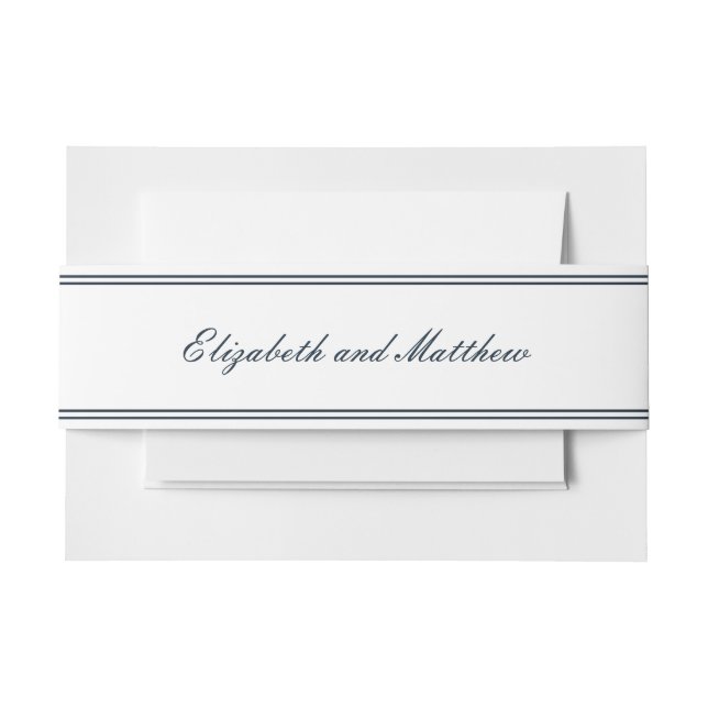 Bandeau De Faire-part Mariage classique et simple et élégant (Devant Example)