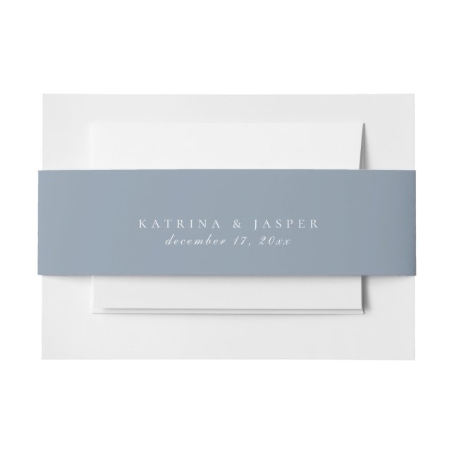 Bandeau De Faire-part Mariage couleur bleu foncé (Devant Example)
